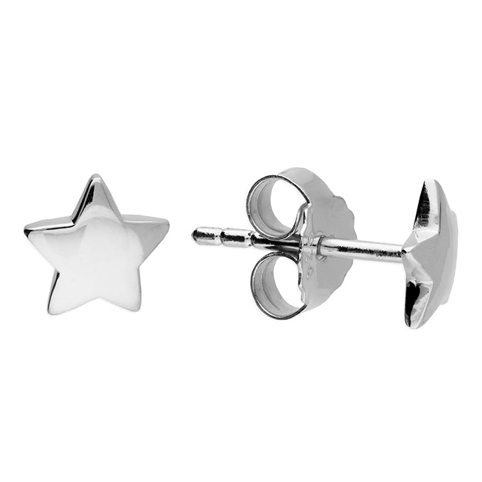 Sterling Silver Star Stud Earrings