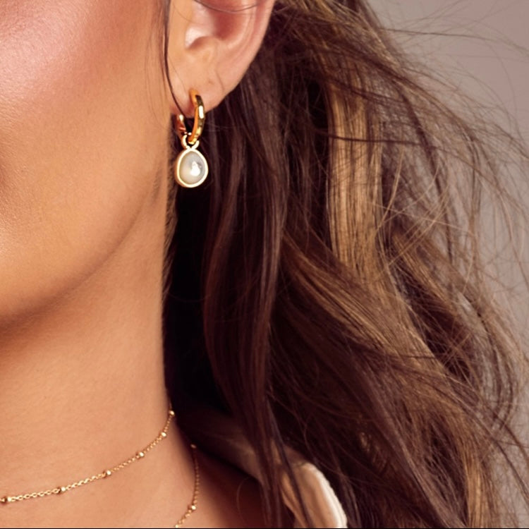 HD X GE Calm Mother of Pearl Earrings