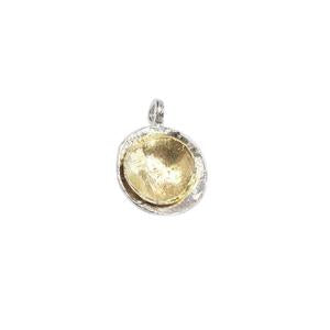 Gold pendant on a white background
