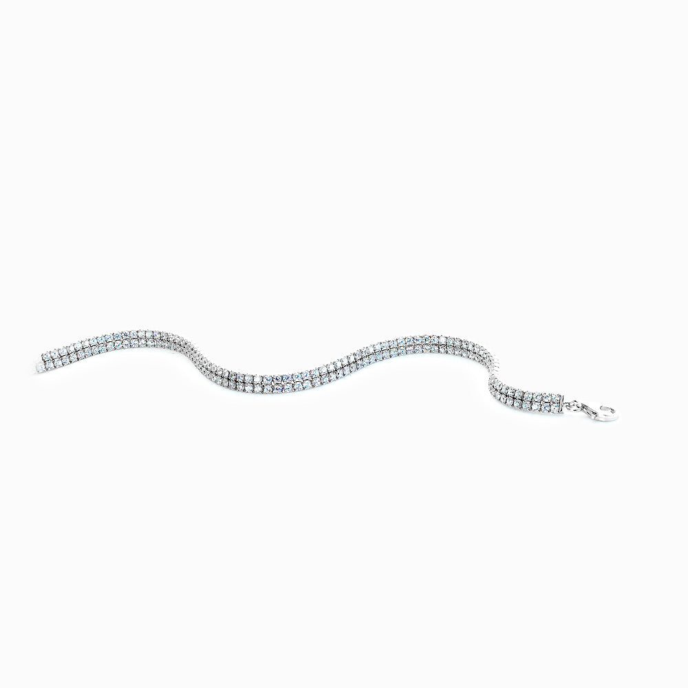 Silver bracelet on a white background