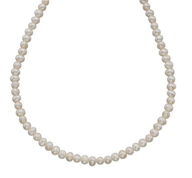 Pearl necklace on a white background