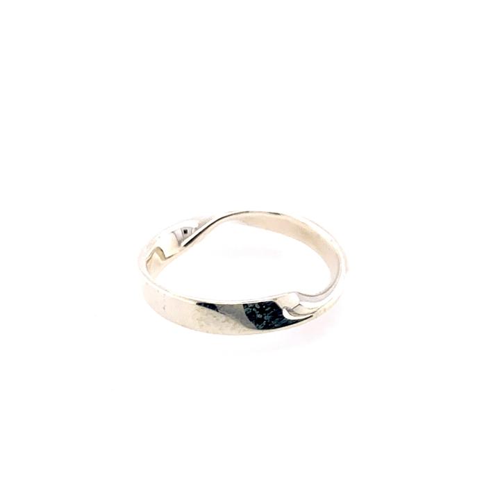 Gold ring on a white background
