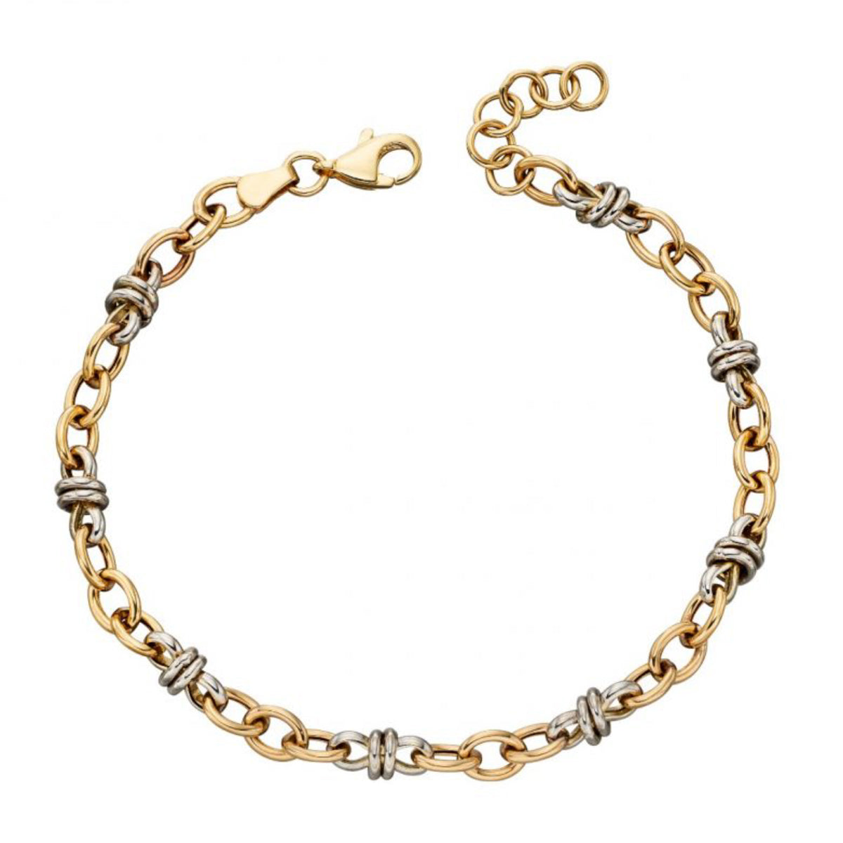 9ct Gold Two-Colour Bracelet image 0