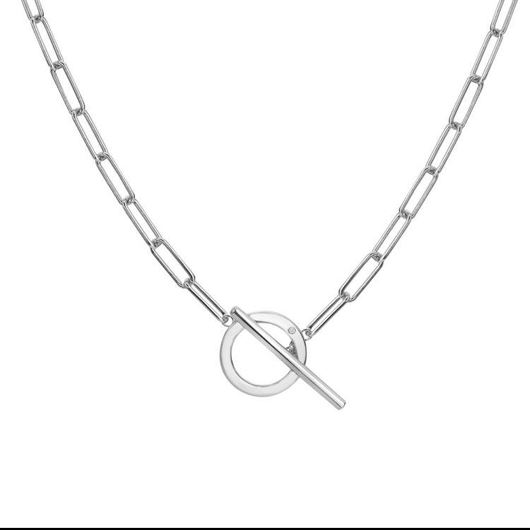 HD Linked T Bar Necklace