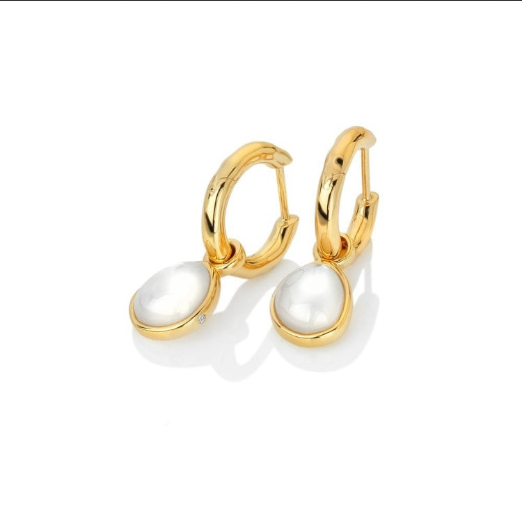 HD X GE Calm Mother of Pearl Earrings