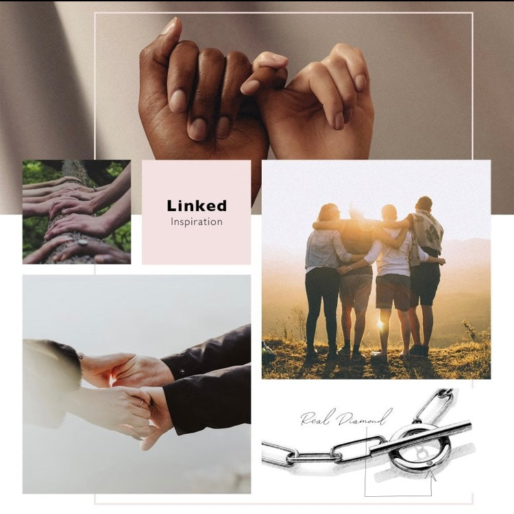 HD Linked T Bar Necklace