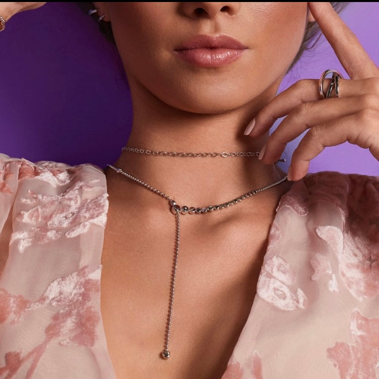 HD Graduated Necklace being worn