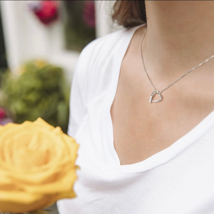 HD Romantic Pendant being worn
