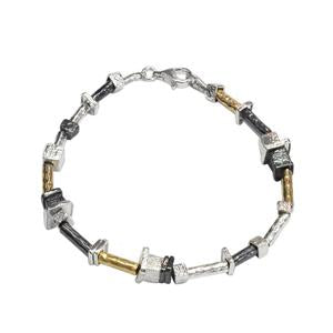 925 Gold Plated oxidised Bracelet image 0